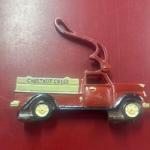 Red and Gold Chestnut Creek Truck Ornament